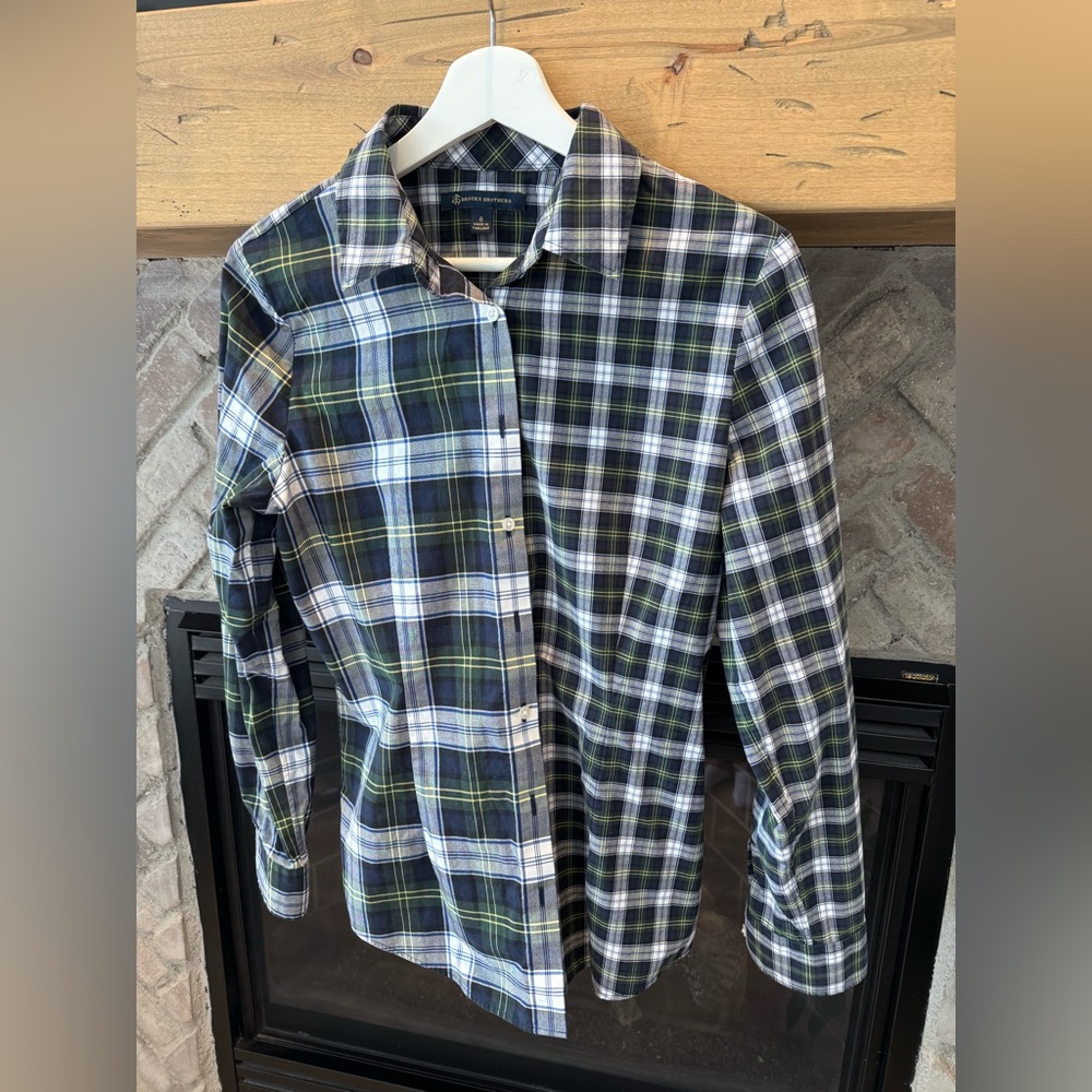 Brooks Brothers Multicolor Plaid Blouse